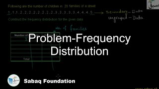Problem on Construction of Continuous Frequency Table
