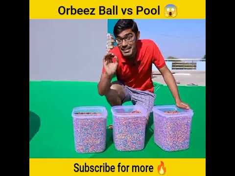 #shorts Orbeez ball vs Pool 😱 Experiment By @Mr.IndianHacker @mrbeast @CrazyXYZ #short #shortsvideo