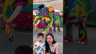 Big elephant surprise 👶🏻❤️👧🏻✅🌈🚀