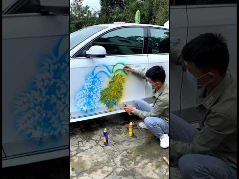 Beautiful painting on the car #viralshorts #trendingshorts