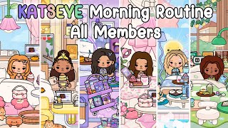 KATSEYE Morning Routine ☕️☀️ | All Members | Toca Boca World | house ideas