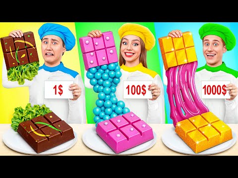 1$ vs 100$ vs 1000$ Desafio de Culinária | Batalha de Comidas por Multi DO Challenge