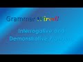 Demonstrative and Interrogative Pronouns