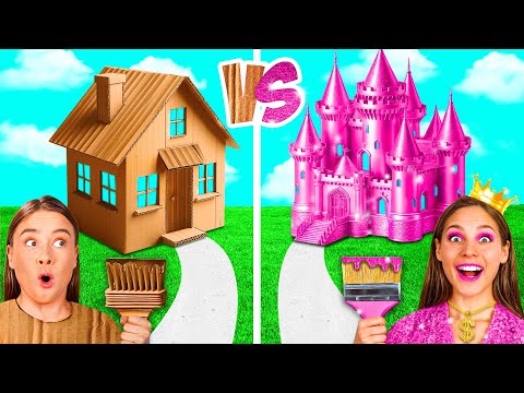 Домики Одного Цвета Челлендж | Бедная vs Богатая vs Ультра Богатая от BaRaDa Gold Challenge