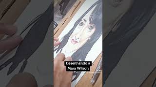 Cristian Moura desenhando Mara Wilson