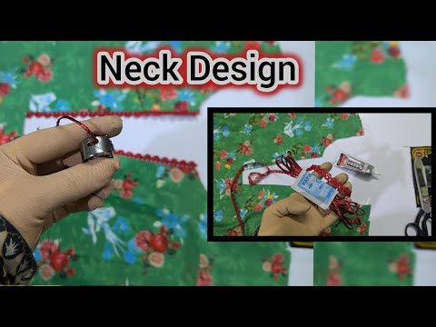 Beautiful Printed Kurti Neck Design | New Neck Design cutting & stitching step by step