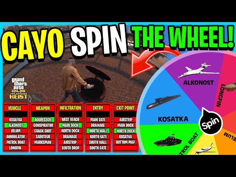 Cayo Perico Heist But The Wheel DECIDES How We Do It - (GTA 5 ONLINE)