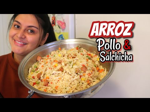 Arroz con Pollo, Salchicha y Vegetales.