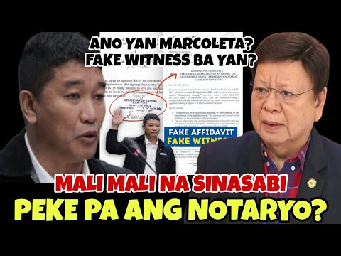 TESTIGO NI MARCOLETA NAHUL!NG NAGSIS!NUNGAL!NG‼️PATI NOTARYO P3KE‼️ANO BA YAN MARCOLETA⁉️