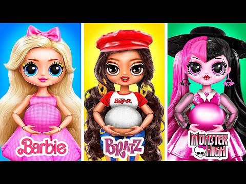 Barbie, Bratz y Monster High Se Convirtieron En Mamás / 32 Manualidades