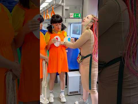 Season 4: The Subway Game…🦑😬 #twins #pranks #squidgame