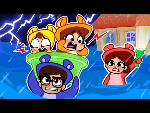 The House Is Flooded ๐ Learn Hurricane and Storm Safety Rules ๐ Cartoons For Kids & Nursery Rhymes