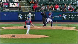 Jonathan Pintaro of the SyracuseMets Ks 5 in 2 innings on Sunday, no runs; 1 walk; 32 pitches, 17…
