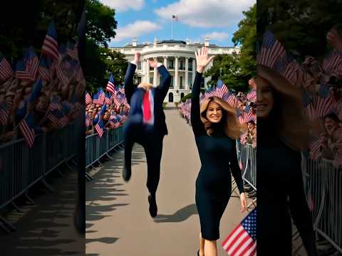 Melania Flips Like a Pro 🤸‍♀️ Trump Faceplants in Front of Everyone🤣#memes #funny #melania #trump