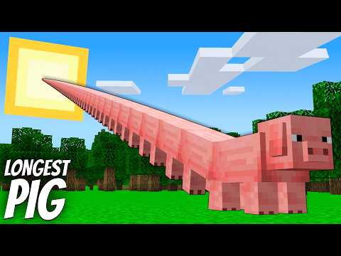 I found a LONGEST PIG to the SUN in Minecraft ! What's INSIDE the LONGEST PIG ?