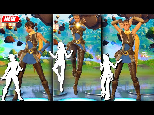 Fortnite Windwalker Echo (Unreal Engine 5 demo skin) doing all Built-In Emotes シ