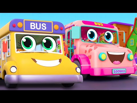 Wheels On The Bus Go Round And Round, Vehicles Song for Kids