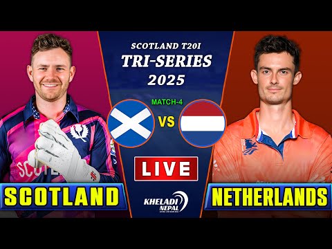 SCOTLAND VS NETHERLANDS CRICKET MATCH LIVE SCORE | T20I TRI-SERIES 2025 | Live score & Commentary