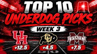 2026 College Football Week 3 UNDERDOG PICKS 🚨