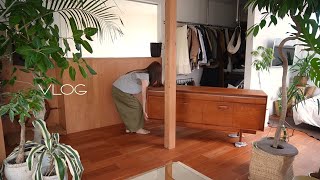 [VLOG]海外からアンティーク家具到着.朝から塩パン作り/海辺のカフェ