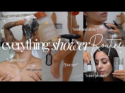 EVERYTHING SHOWER ROUTINE🌨️ hydrated soft skin, winter hygiene, long lasting rich moisture body care