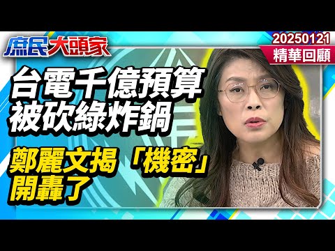 台電千億預算被砍民進黨炸鍋！ 鄭麗文揭「機密」：卓榮泰該下台了《庶民大頭家》精華回顧 20250121 #鄭麗文 #孫大千 #施正鋒 #董智森@庶民大頭家