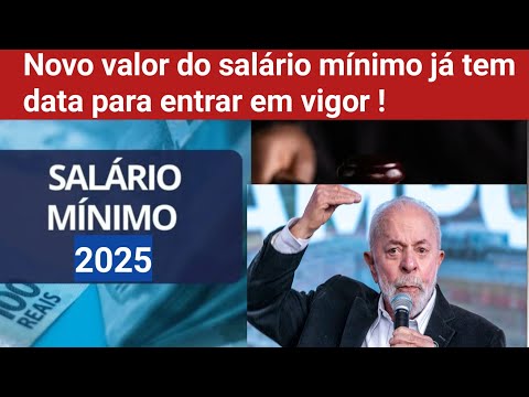 Novo valor do salário mínimo já tem data para entrar em vigor !