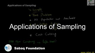 Applications of Sampling