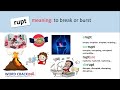 Understanding the Root 'Rupt'