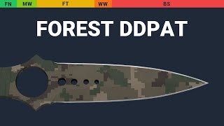 Skeleton Knife Forest DDPAT Wear Preview
