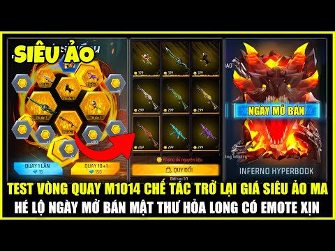 Test Vòng Quay M1014 Chế Tác Giá Siêu ẢO MA, MẬT THƯ HỎA LONG Có Hành Động Như Skin LV7 | Free Fire