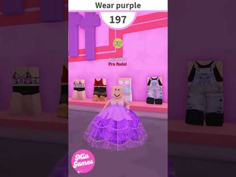 ROBLOX PERO SÓLO PUEDES VESTIRTE DE UN COLOR 💜*MORADO* #roblox #viral #parati #shorts