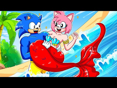 Sonic Fall In Love With Mermaid Amy | Love Stories | Sonic The Hedgehog 3 Animation