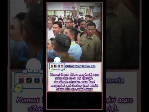 Moment Wapres Gibran menghadiri acara sidang raya ke-18 PGI (Gereja) #trending #gibran #shorts #fyp