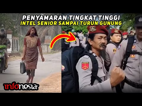 PENYAMARAN SEMPURNA...! Inilah Aksi Penyamaran Intel Polisi Tertangkap Kamera