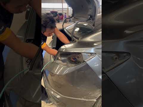 ใช้ลูกบอลซ่อมรอยบุบ #carrepair #automobile #mechanic #car #ช่างหมีช่างเคาะ