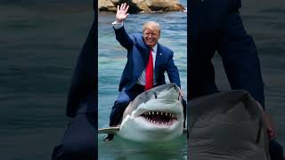 Trump the Shark Tamer – Greatest Ocean Rider Ever, Believe Me! 🦈🌊