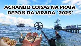 Tudo que achei depois da virada de ano na praia com detector de metais