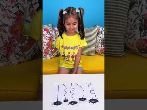 Cut to the Monsters! ✂️ Fun Line Game for Kids 🦖 #kids #crafts #hacks