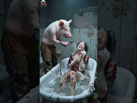 Pig Saves Girl, But Cat Kills It — She Cries While Eating Roast Pig #funny #petsunited #animation