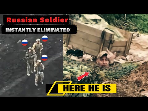 Cocky Russian Soldier Laughs at Drone Moment Before Ukrainian FPV Deliver Furious Strike (Reupload)