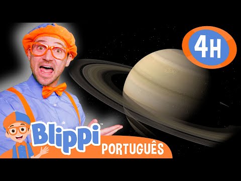 Blippi procura planetas no espaço | 💜Olá Meekah!💜| 4 HORAS | Videos Educativos