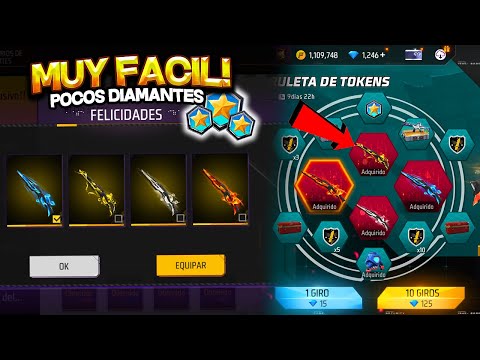 🔥COMO GANAR la RULETA de TOKENS M1887 ELEMENTAL con 800 DIAMANTES ¿Se Puede? Free Fire TRUCO