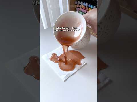 SPILL JELLY WAX ON TISSUE PAPER ✨🩷 #jellywax #satisfying