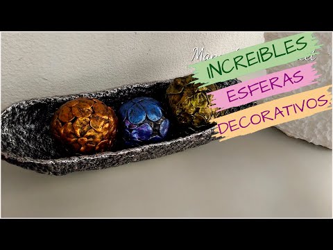 ESFERAS DECORATIVAS CON MATERIALES  QUE TENGO EN CASA