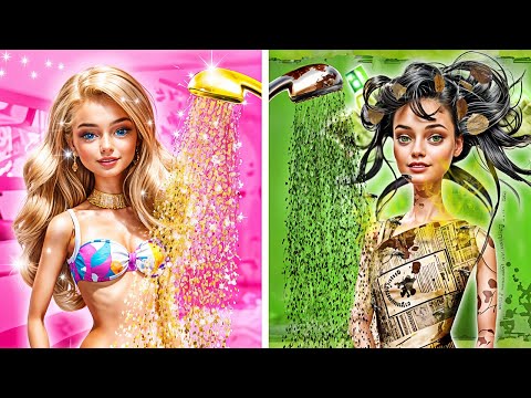 Transformação Épica! Boneca Pobre vs. Boneca Rica 😲✨ Artesanatos de Outro Nível!