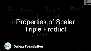 Properties of Scalar Triple Product