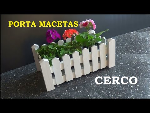 COMO HACER UN PORTA MACETAS DE MADERA CON CERCO - Nueva edición/ Por Juan Carlos Aquila