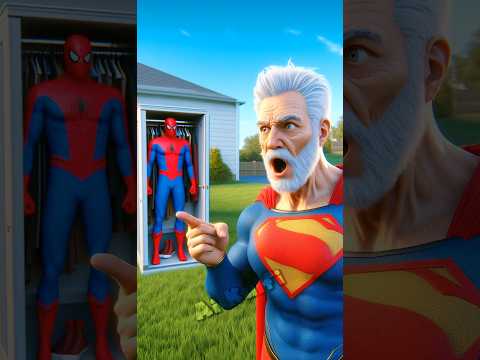 Budhe Superman Ko Mila Apne Bete Spiderman Ka Suit #shorts #spiderman