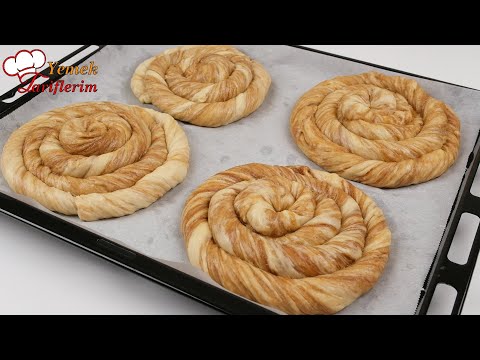 Hayatımda Böyle Tel Tel Ayrılan❗️Böyle Lezzetli Bir Çörek Yememiştim💯 Basit ve Hızlı Tahinli Çörek